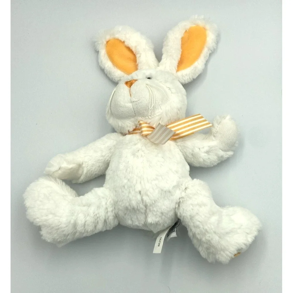 Ganz‎ Orange Meringue Stuffed Animal Bunny Rabbit Floppy Ears Striped Bow 12